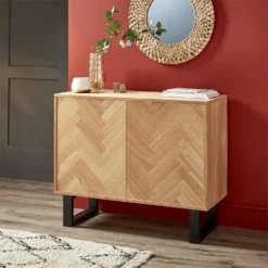 Skelby Herringbone Oak Sideboard -Furniture Shop 12838834 4064832959947609