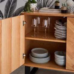 Skelby Herringbone Oak Sideboard -Furniture Shop 12838834 5464832960232024