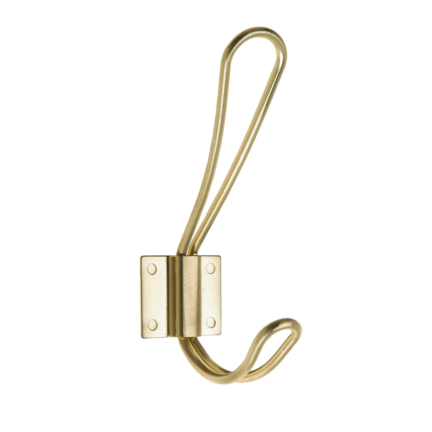 Wire Hook - Brushed Brass 3 Wire Hook - Brushed Brass