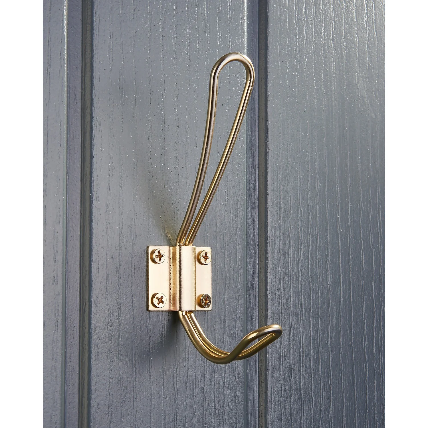 Wire Hook - Brushed Brass 4 Wire Hook - Brushed Brass - Image 2