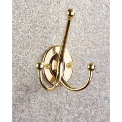 Oval Tri Hook - Polished Brass -Furniture Shop 12839028 1954995165923493