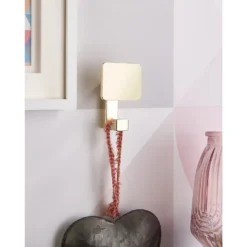 Square Back Hook - Brushed Brass 7 Square Back Hook - Brushed Brass -Furniture Shop 12839152 1444995166088883