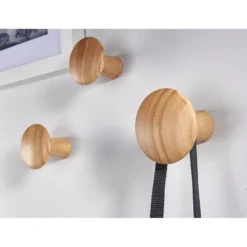 Wood Dots Hook Set - Oak Effect -Furniture Shop 12839179 3064833202168188
