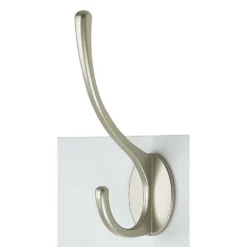 6 Victorian Satin Nickel Hooks On White Bloc Board -Furniture Shop 12839295 4854964414493831