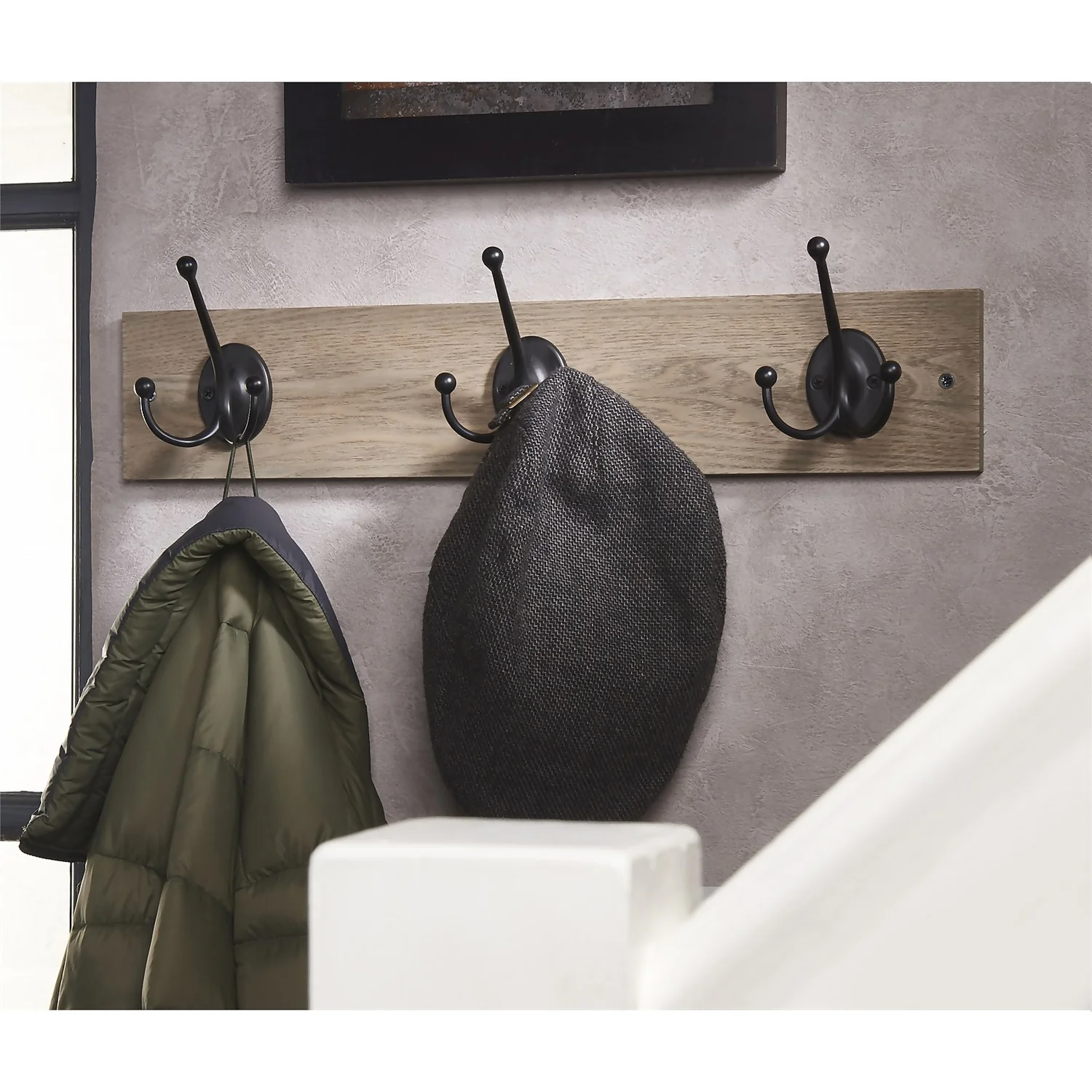 3 Tri Oval Black Hook On XL Rustic Board 4 3 Tri Oval Black Hook On XL Rustic Board - Image 2