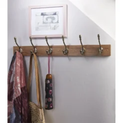 6 Deco Antique Brass Hook On Light Rustic Board 8 6 Deco Antique Brass Hook On Light Rustic Board -Furniture Shop 12839317 1914845859301889