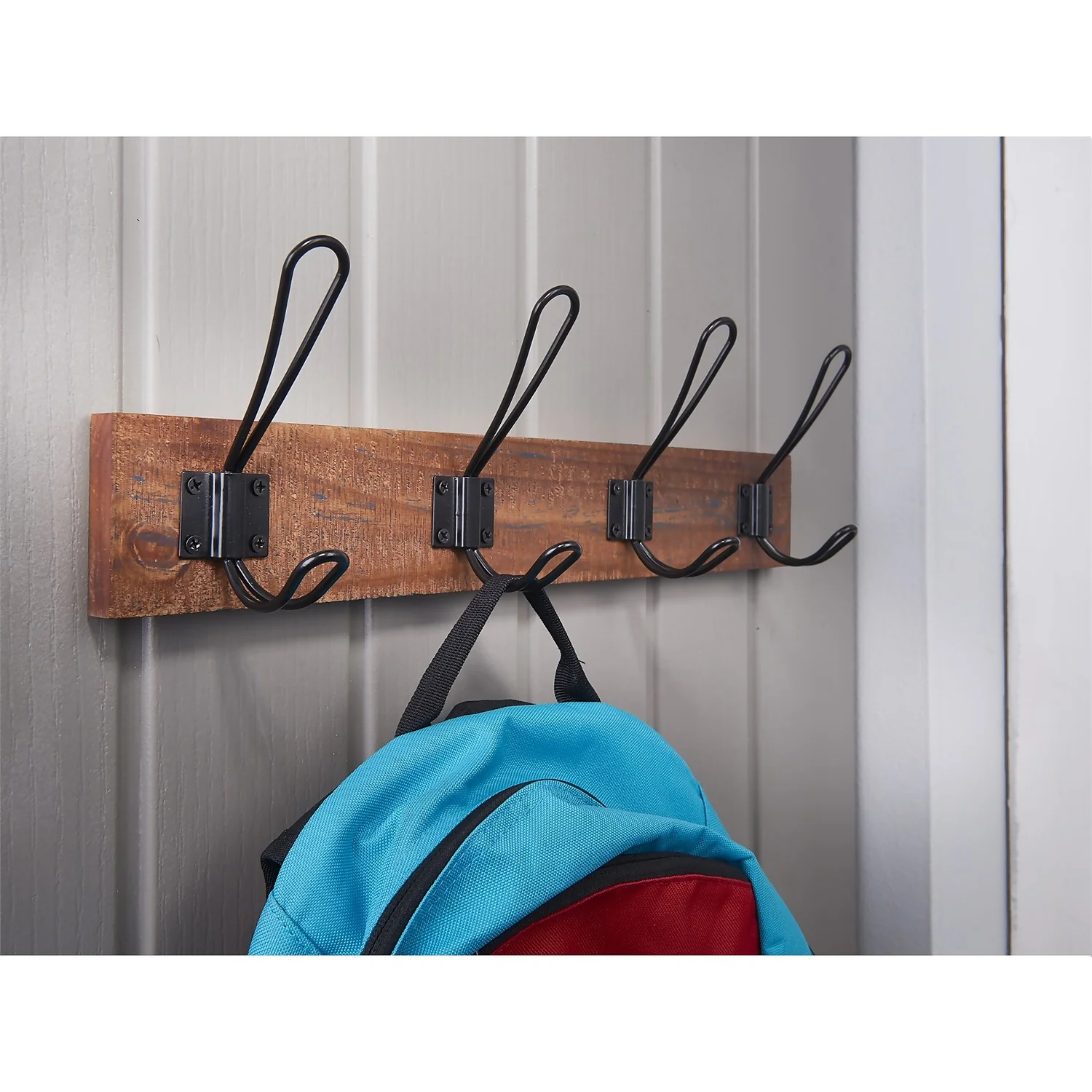 4 Black Wire Hook On Antique Board 4 4 Black Wire Hook On Antique Board - Image 2