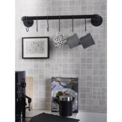 Industrial Pipe Rail With 'S' Hooks 6 Industrial Pipe Rail With 'S' Hooks -Furniture Shop 12839412 5074833203499027