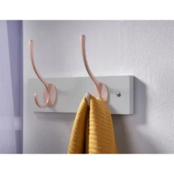 2 Victorian Rose Gold Hooks On Dove Bloc Board -Furniture Shop 12839451 1624845861535227