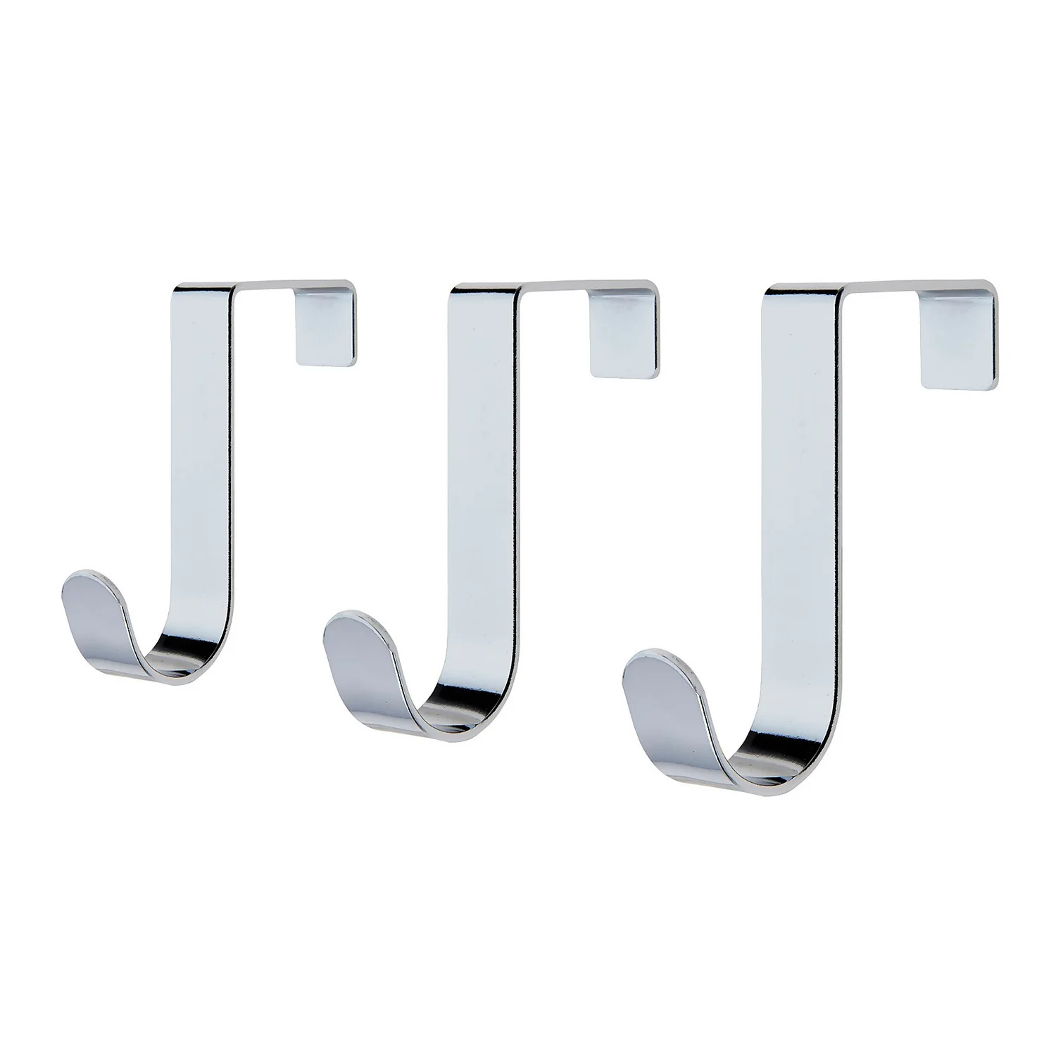 None Budget Over The Door Hooks - Polished Chrome - 3 Pack 3 None Budget Over The Door Hooks - Polished Chrome - 3 Pack