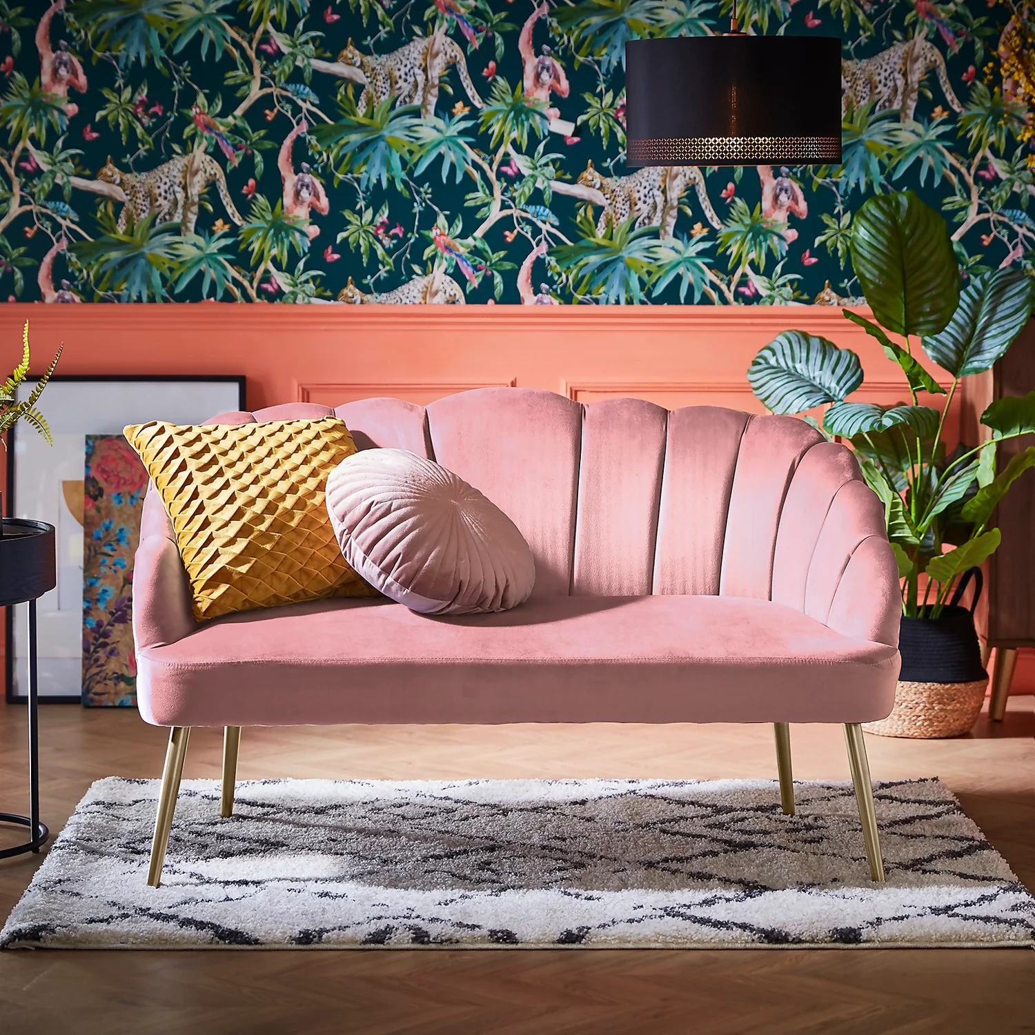 Sophia Scallop Occasional Sofa - Blush 4 Sophia Scallop Occasional Sofa - Blush - Image 2