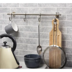 4 Hook Satin Nickel Hanger -Furniture Shop 12841635 1764833216156918