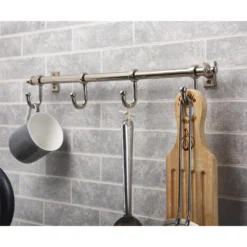 4 Hook Satin Nickel Hanger -Furniture Shop 12841635 8204833216359217