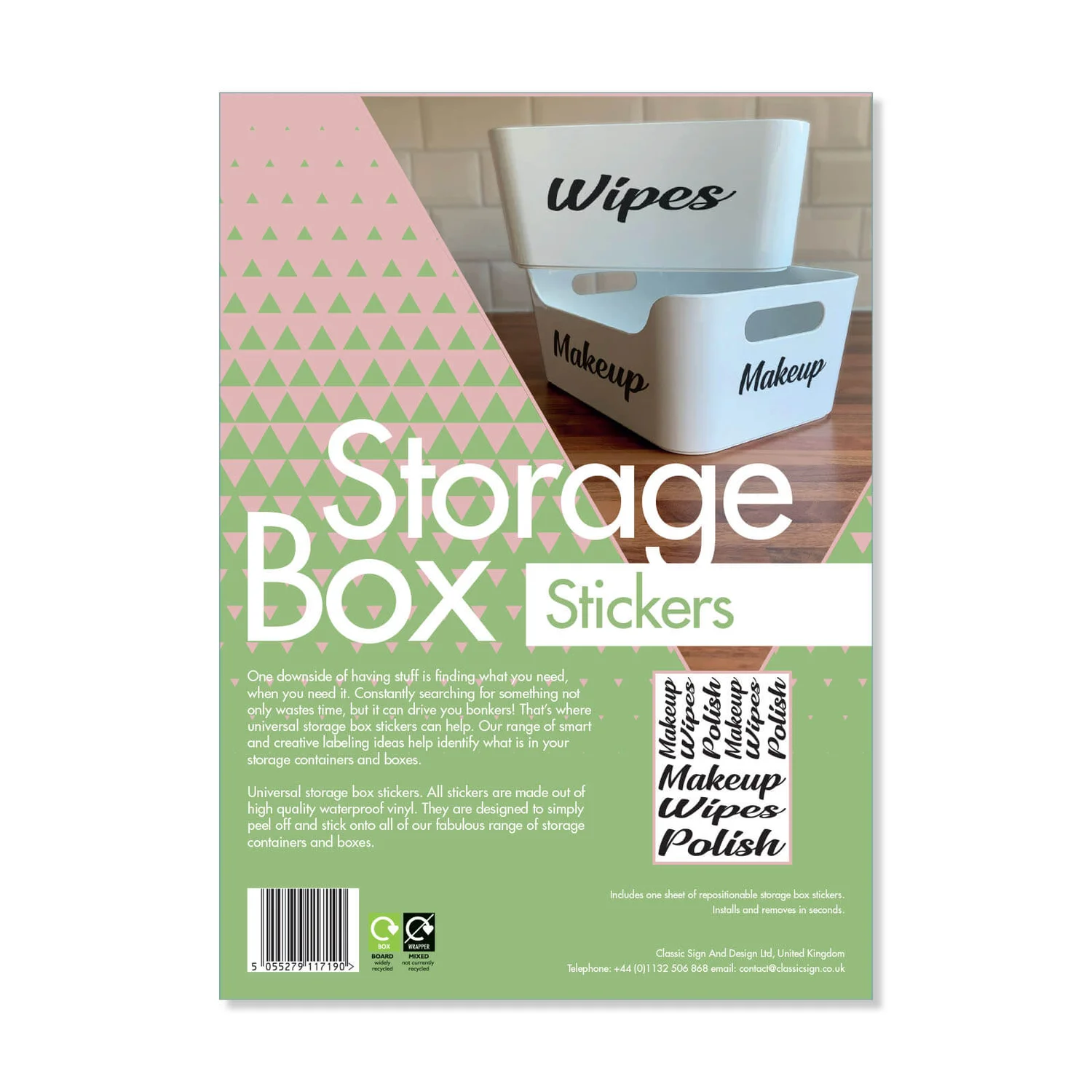 Box Stickers Makeup And Wipes 4 Box Stickers Makeup And Wipes - Image 2