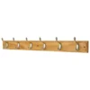 6 Coat Polished Chrome Hooks On Pine Stepped Board -Furniture Shop 12845298 6584831962641730