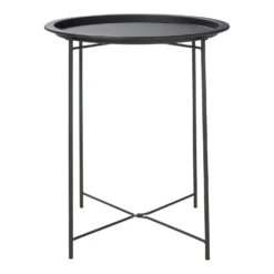 Metal Folding Side Table - Black -Furniture Shop 12879001 1374940538715869