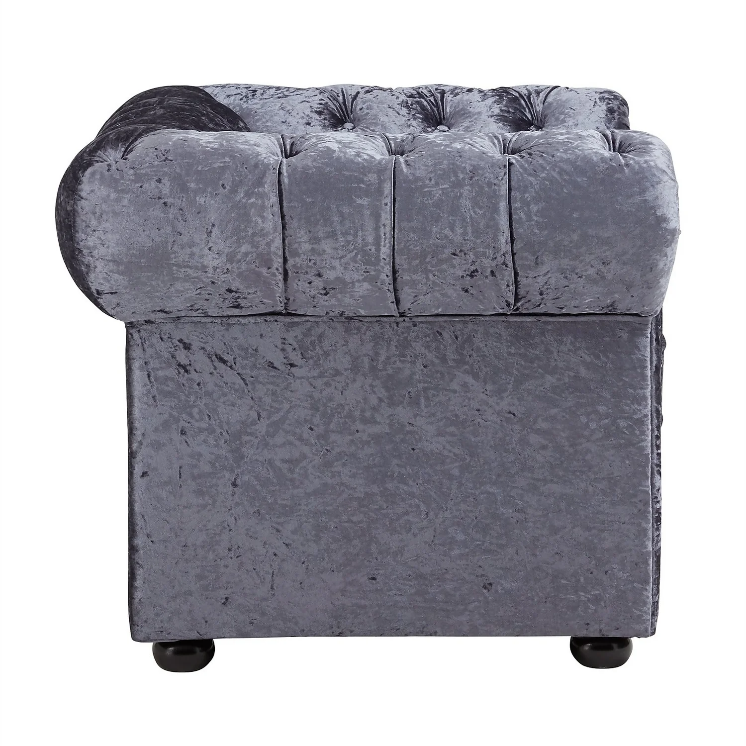 Chesterfield Crushed Velvet Armchair - Petrol Blue 6 Chesterfield Crushed Velvet Armchair - Petrol Blue - Image 4