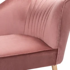 Lara Luxury Velvet Chaise Longue - Rose -Furniture Shop 12882857 2924949009890113