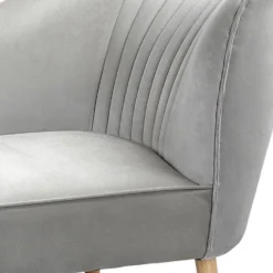 Lara Luxury Velvet Chaise Longue - Silver -Furniture Shop 12882862 4144949010227229