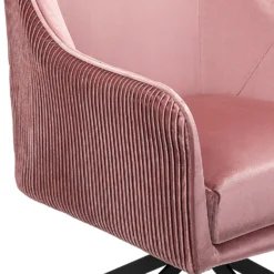 Pia Pleat Swivel Chair - Rose -Furniture Shop 12882869 1324887373410543