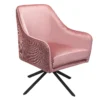 Pia Pleat Swivel Chair - Rose -Furniture Shop 12882869 1394887373266915