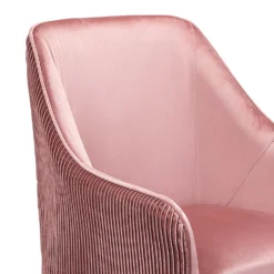 Pia Pleat Swivel Chair - Rose -Furniture Shop 12882869 2114887373381713