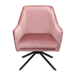 Pia Pleat Swivel Chair - Rose -Furniture Shop 12882869 9754887373328589