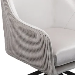 Pia Pleat Swivel Chair - Silver -Furniture Shop 12882871 1104887373158504