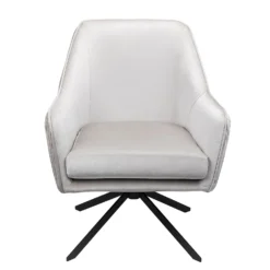 Pia Pleat Swivel Chair - Silver -Furniture Shop 12882871 1774887373064508