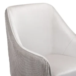 Pia Pleat Swivel Chair - Silver -Furniture Shop 12882871 1784887373126236
