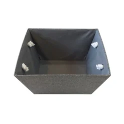 Grey Herringbone Large Storage Basket -Furniture Shop 12886446 1504857031366884