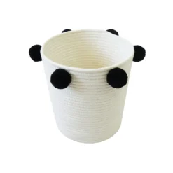 Round Cotton Rope Mono Pom Pom Basket -Furniture Shop 12886598 2104857031583232
