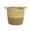 Neutral Corn And Jute Medium Woven Basket -Furniture Shop 12886599 1574857031570299