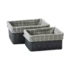 Set Of 2 Grey Willow Lined Baskets -Furniture Shop 12886613 2684857031686024