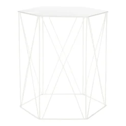 Hex Side Table Set Of 2 White -Furniture Shop 12888151 2074947208480038