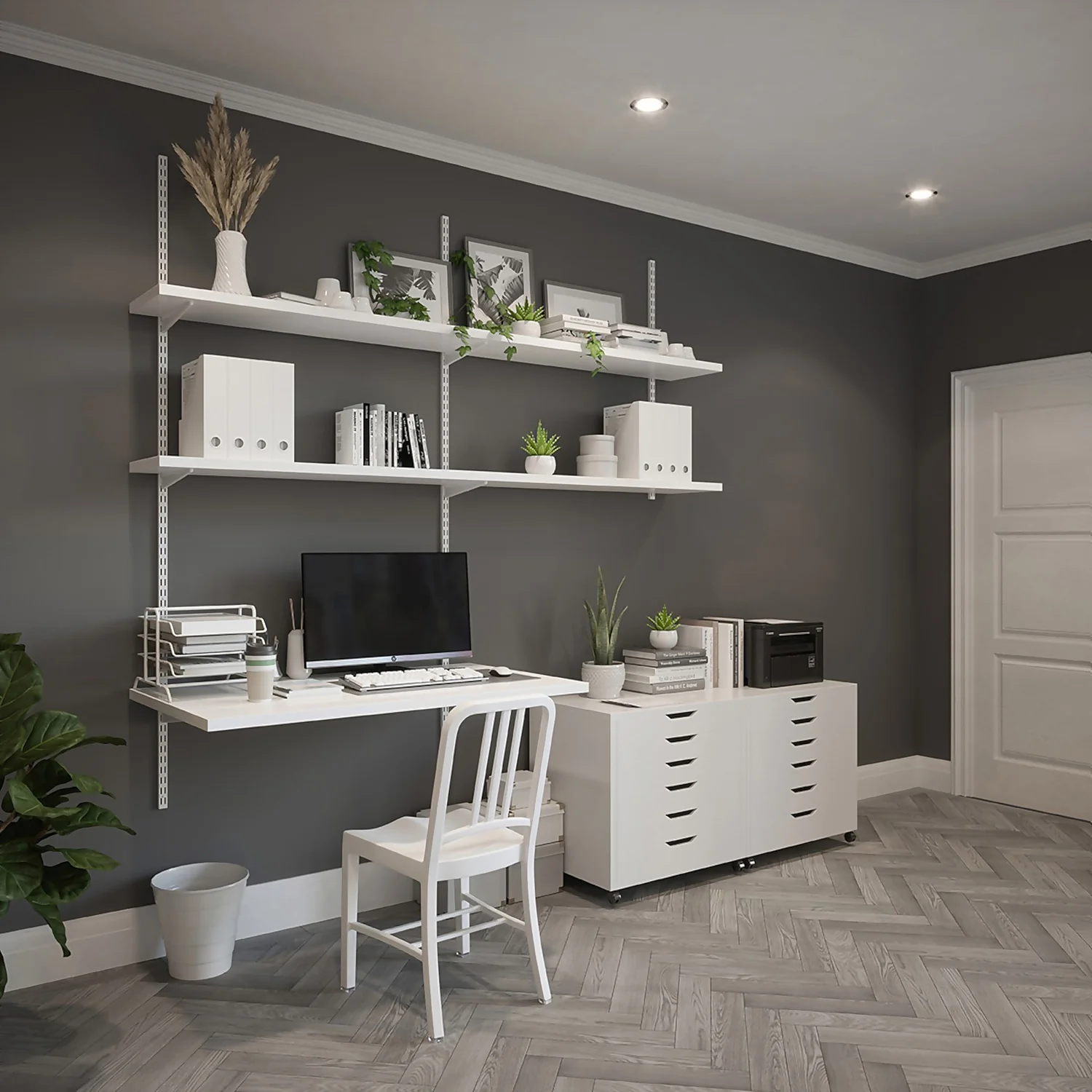 Anti-bacterial Twin Slot Shelving Kit - 1981mm White Twinslot And 320mm Brackets - White 5 Anti-bacterial Twin Slot Shelving Kit - 1981mm White Twinslot And 320mm Brackets - White - Image 3