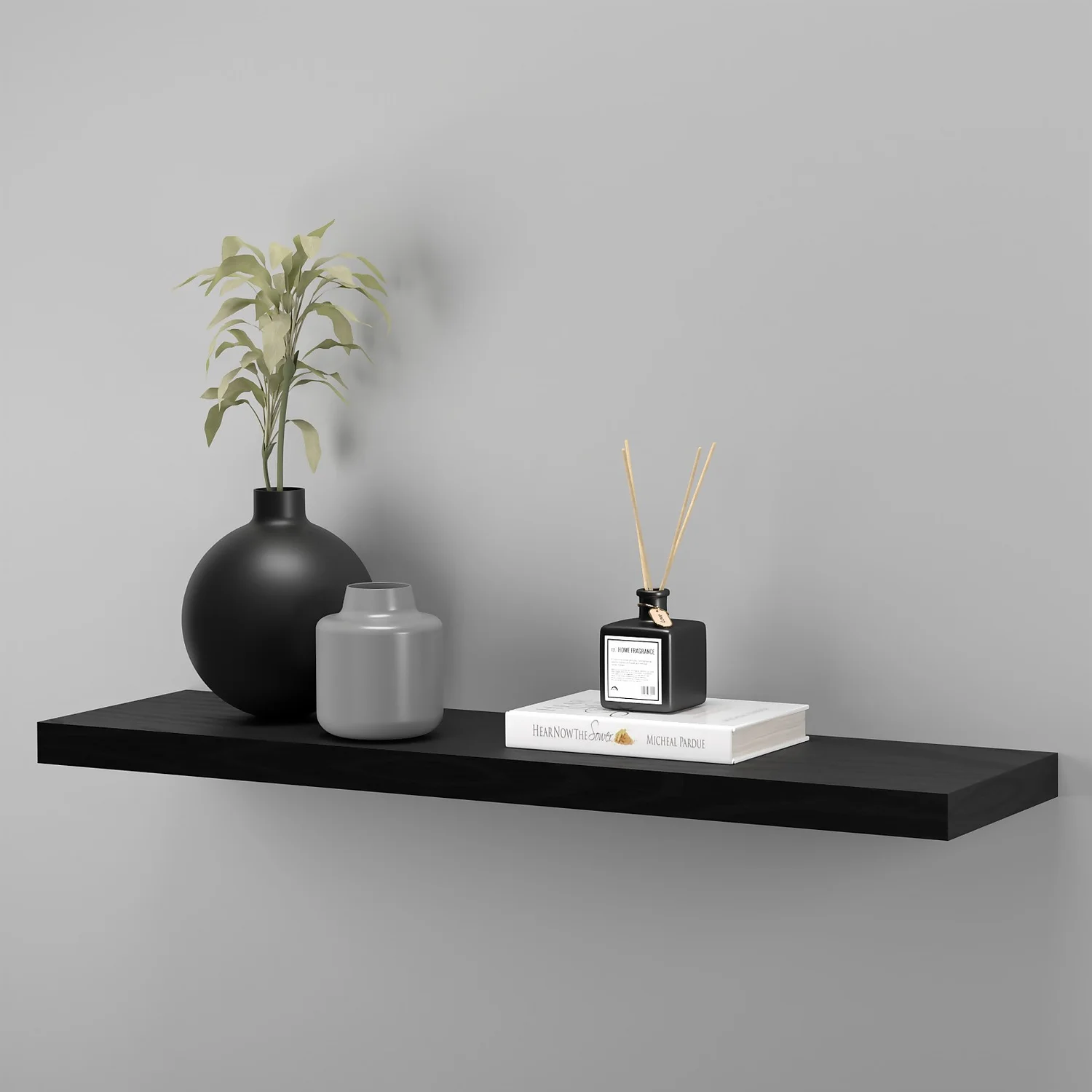 Flexi Storage Decorative Shelving Floating Shelf Black Oak 900x38x240mm 6 Flexi Storage Decorative Shelving Floating Shelf Black Oak 900x38x240mm - Image 4