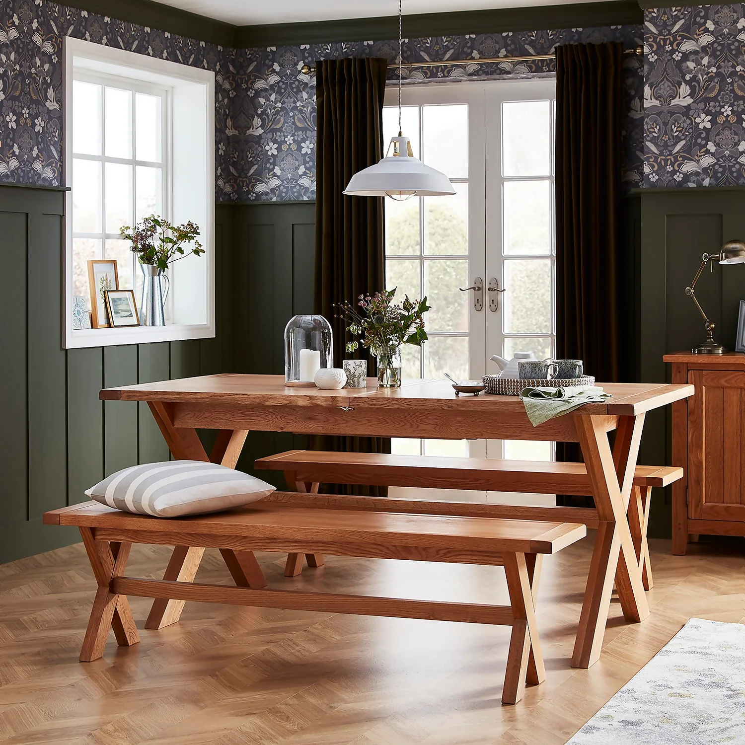 Hocombe Dining Bench - Oak 4 Hocombe Dining Bench - Oak - Image 2