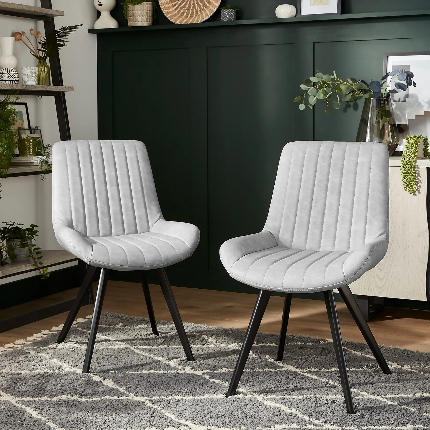 Dalston Dining Chair - Set Of 2 - Silver 5 Dalston Dining Chair - Set Of 2 - Silver - Image 3