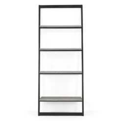 Dalston Grey Ash Ladder Shelf -Furniture Shop 12915459 1874885834774860