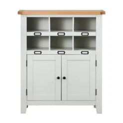 Ashstead Shoe Cupboard - Oak & Ivory -Furniture Shop 12917100 1014901115721347