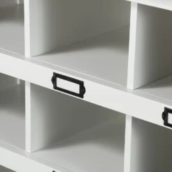 Ashstead Shoe Cupboard - Oak & Ivory -Furniture Shop 12917100 1504901116033428