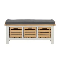 Ashstead Storage Bench - Oak & Ivory -Furniture Shop 12917106 2094897162773960
