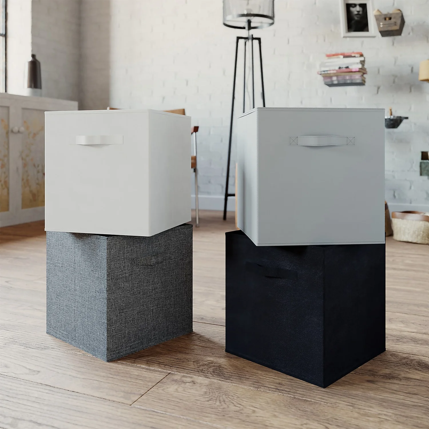 Living Elements Compact Cube Fabric Insert - Grey 4 Living Elements Compact Cube Fabric Insert - Grey - Image 2