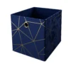 Clever Cube Velvet Geometric Insert - Navy & Gold -Furniture Shop 12932950 1104887876578460