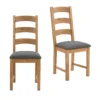 Norbury Dining Chair - Set Of 2 - Oak -Furniture Shop 12940846 4294907352832590
