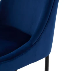 Ava Velvet Dining Chair - Set Of 2 - Navy -Furniture Shop 13125758 1194978604708001