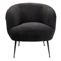 Tori Boucle Tub Chair - Black -Furniture Shop 13130400 2084919264914449