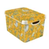 Curver Stockholm Stork Deco Storage Box - Yellow - 22L -Furniture Shop 13169628 4924898511790251