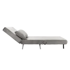 Freya Velvet Folding Sofa Bed - Grey -Furniture Shop 13222764 1794933444642950